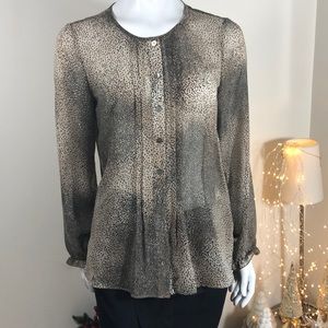 Designer Eric Alexander Sheer Silk Top M (38)